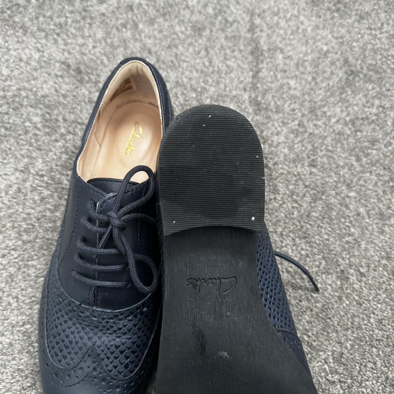 clarks navy brogues womens