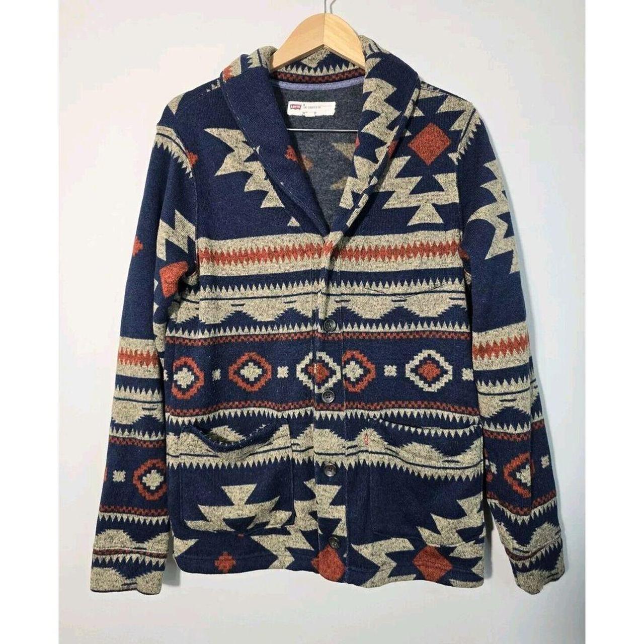 Levis Mens Cardigan Sweater Southwestern Aztec Size. Depop