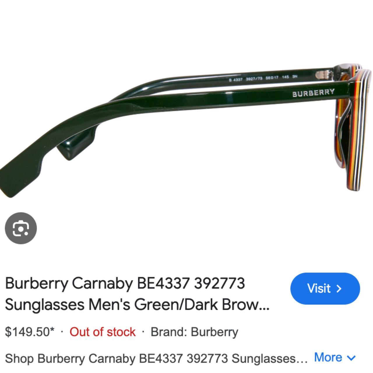 Mens Burberry Carnaby sunglasses 4337 in green sold. Depop