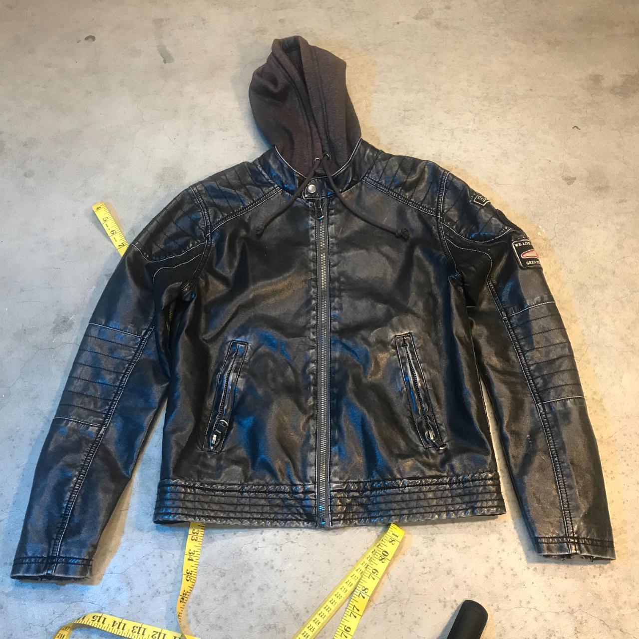 David Bitton brown leather Moto selling Jacket