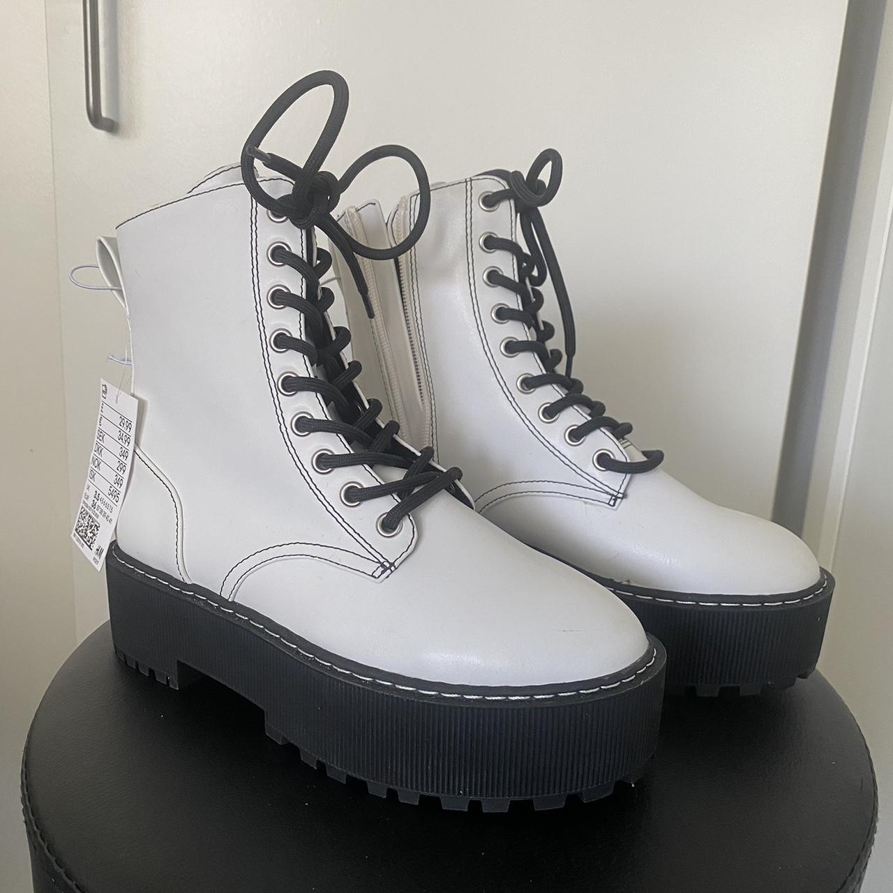 White platform boots from H&M (Doc marten