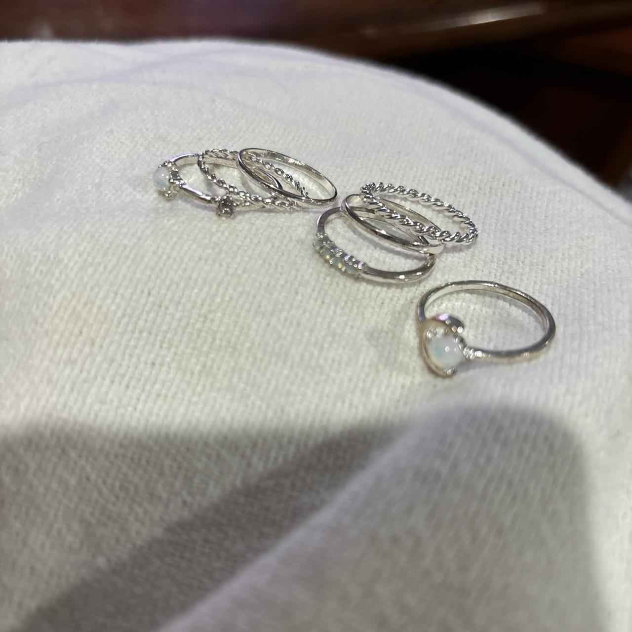 Women's Ring - Silver/Gold – Silver stackable rin… - image 1