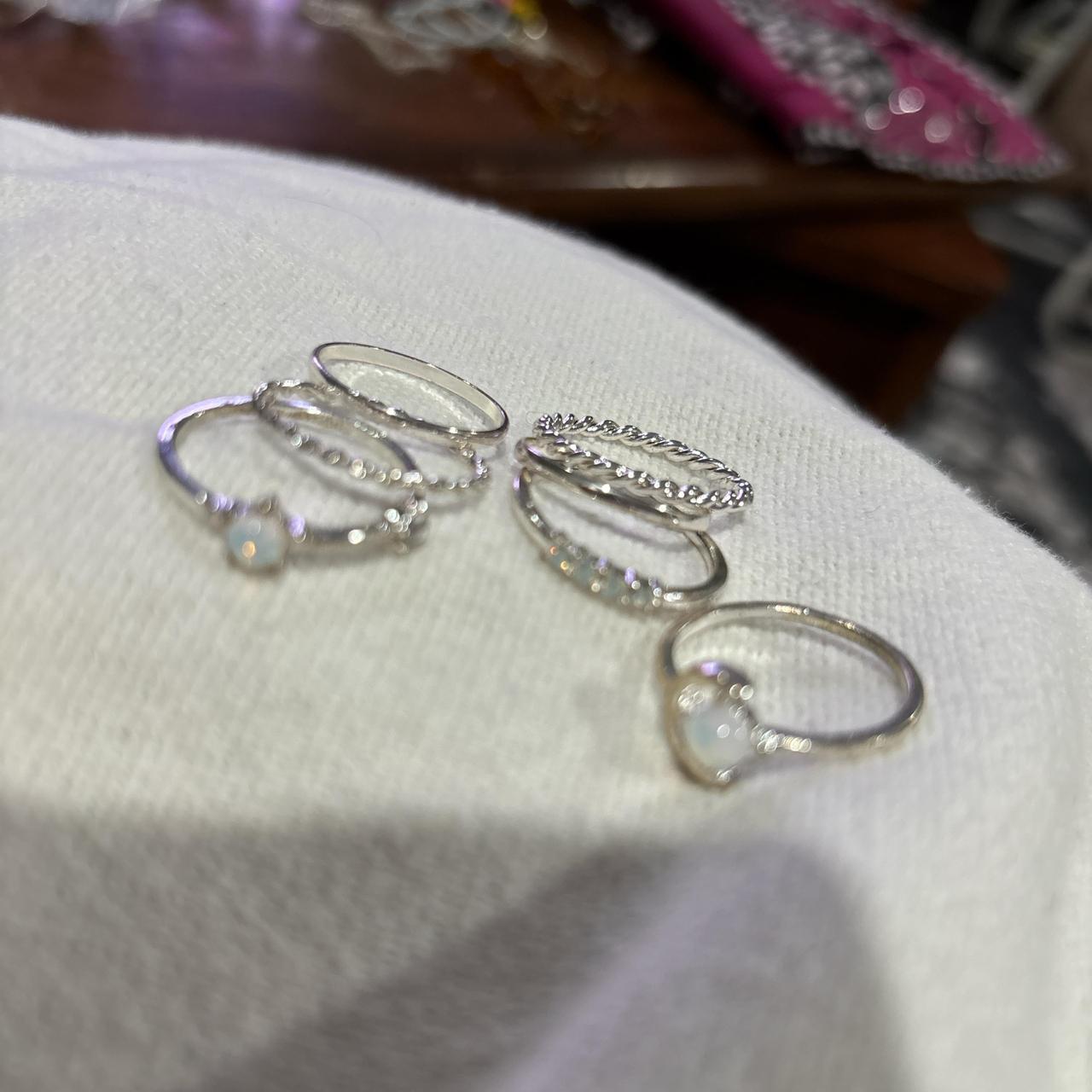 Women's Ring - Silver/Gold – Silver stackable rin… - image 2