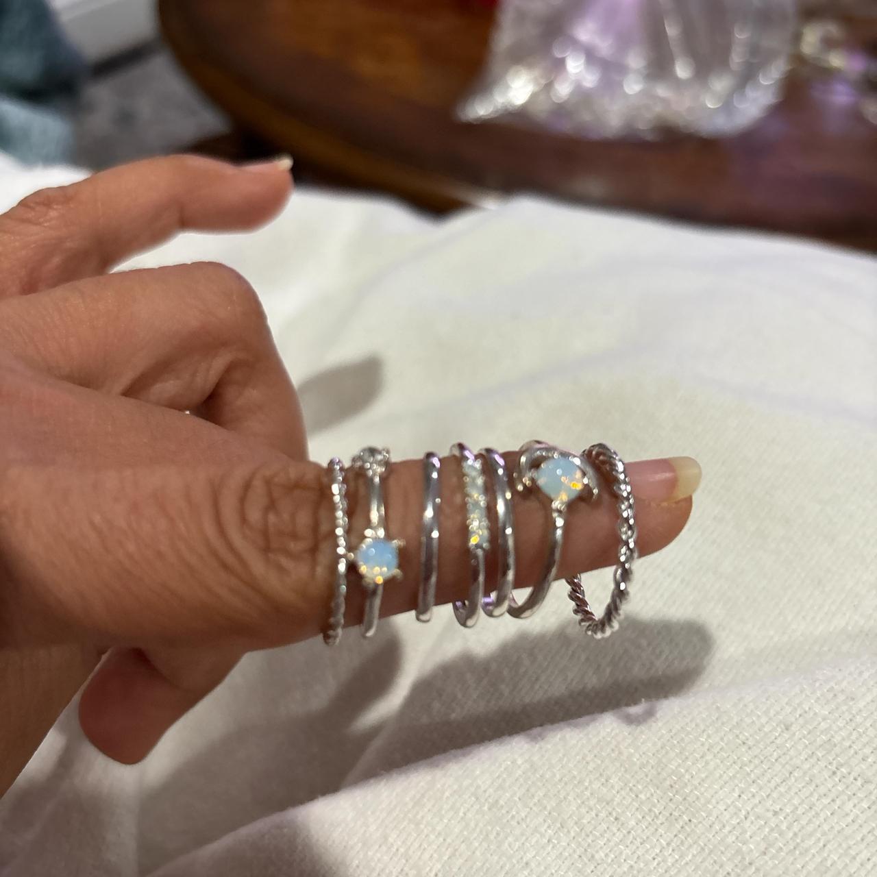 Women's Ring - Silver/Gold – Silver stackable rin… - image 4