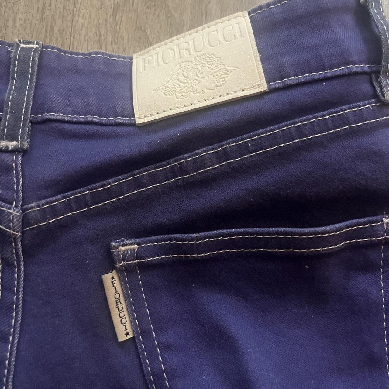 Fiorucci low waist embroidered pants denim jeans ... - Depop