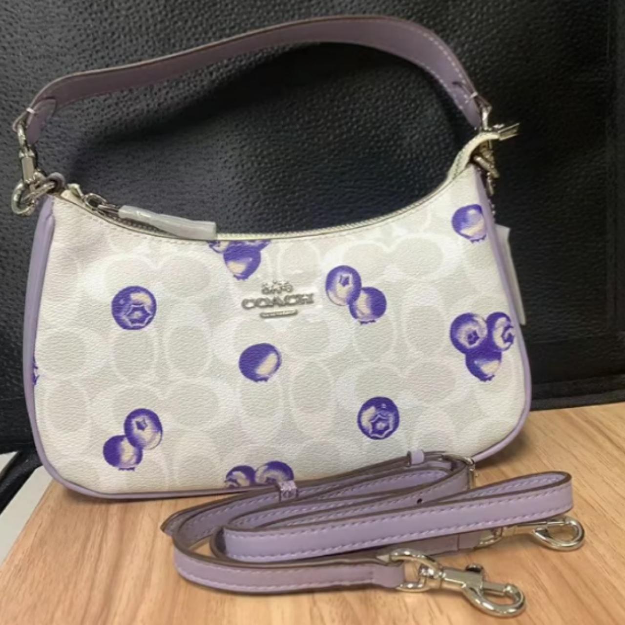 Coach Blueberry Print Women's Crossbody Bag 9 1/2"... Depop