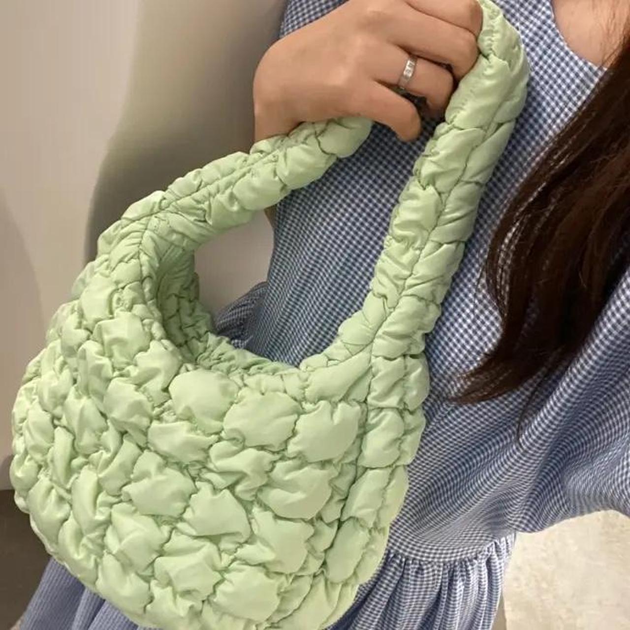 COS Mini quilted bag (Pastel green, Exclusive | Depop