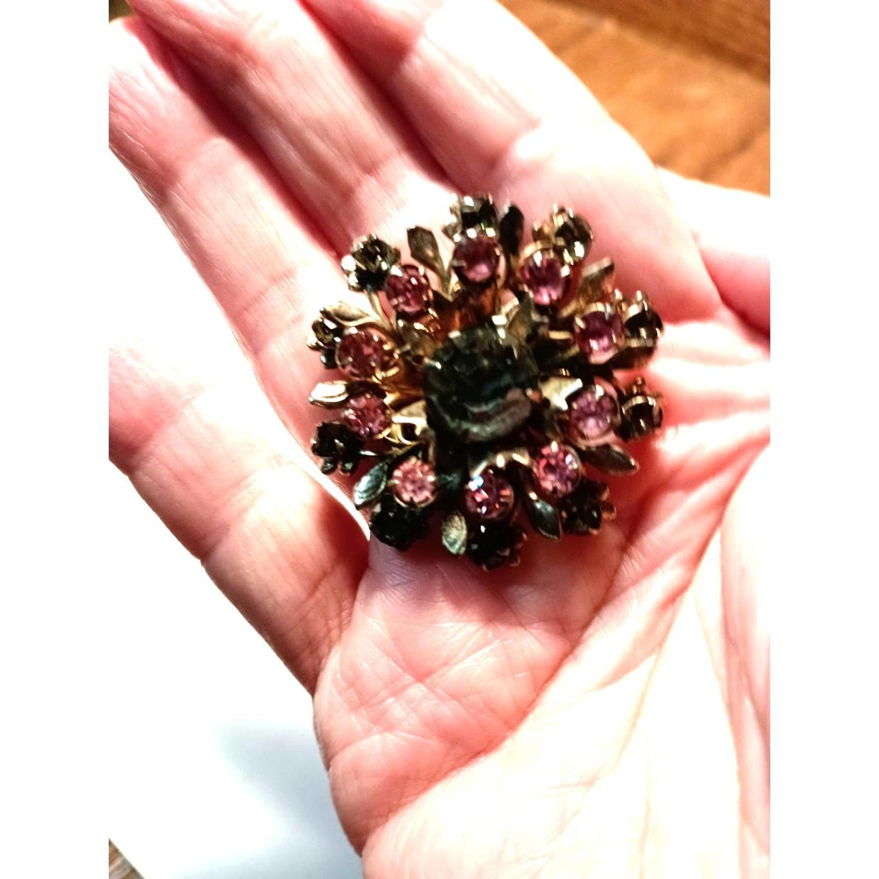 Source Unknown Women's Brooch - Multi – Round flo… - image 2