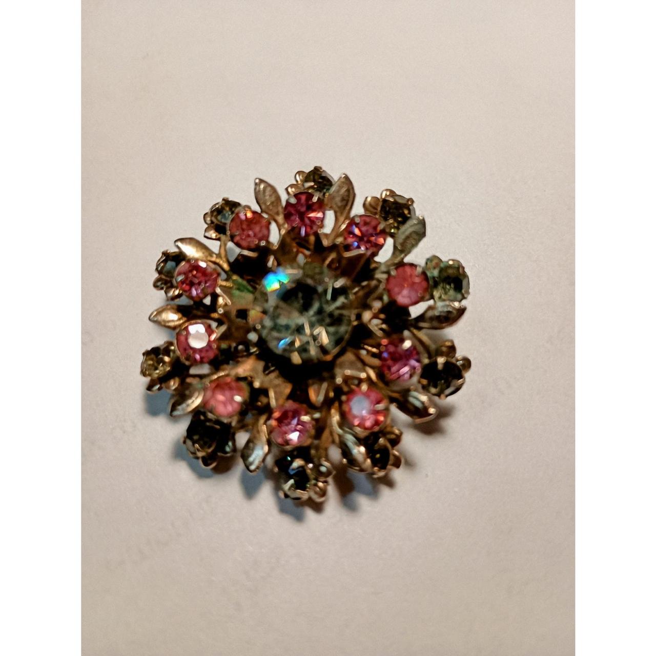 Source Unknown Women's Brooch - Multi – Round flo… - image 1