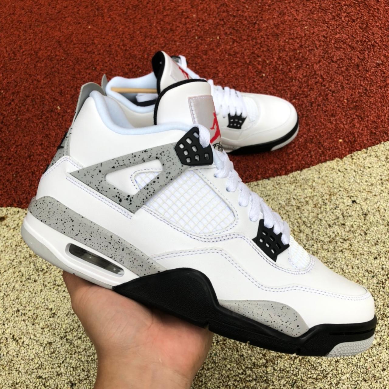 mens white jordan 4