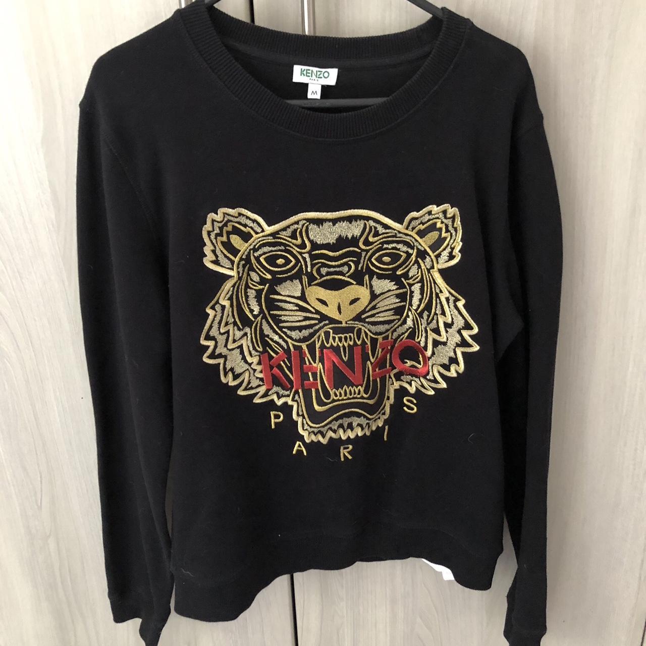 Men s black kenzo jumper only worn a few times. Depop