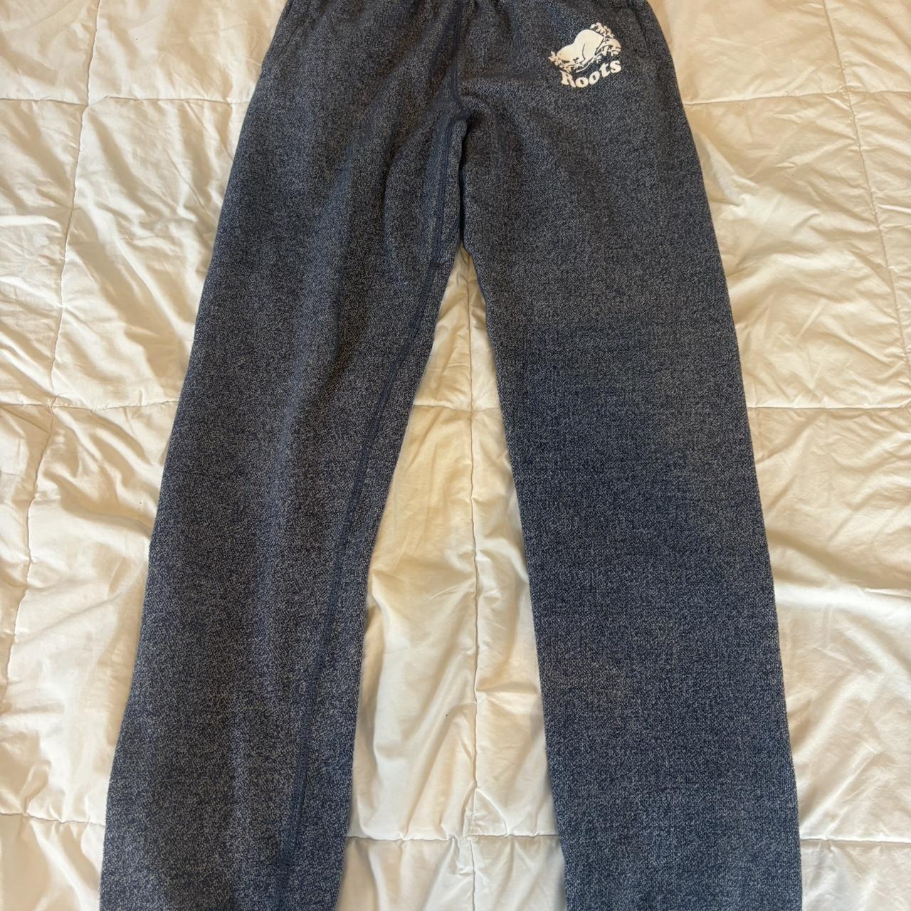 Roots blue and white sweatpants Depop