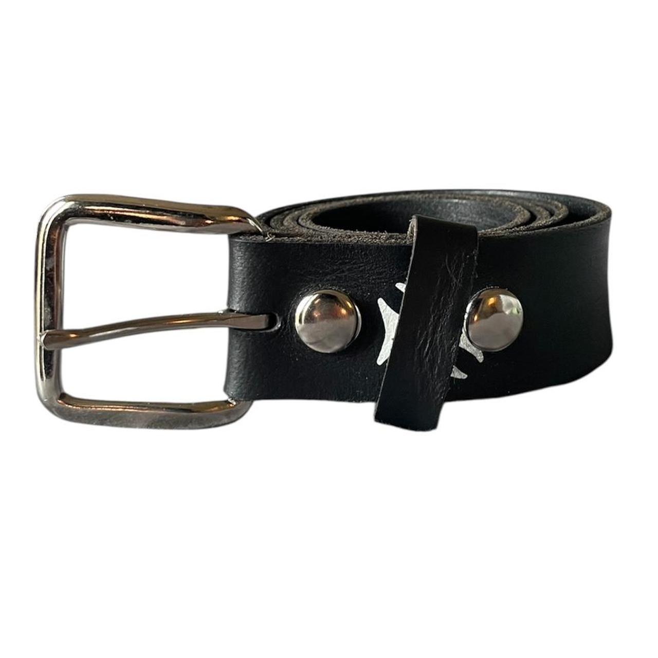 Affliction Men's Belt Black/White – Cool Iron Cross Belt Men's - Main Image