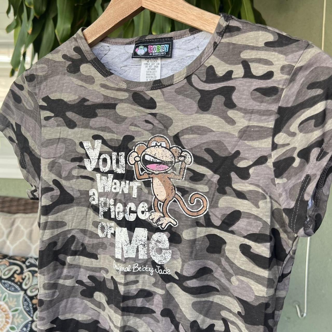 camo monkey shirt girl