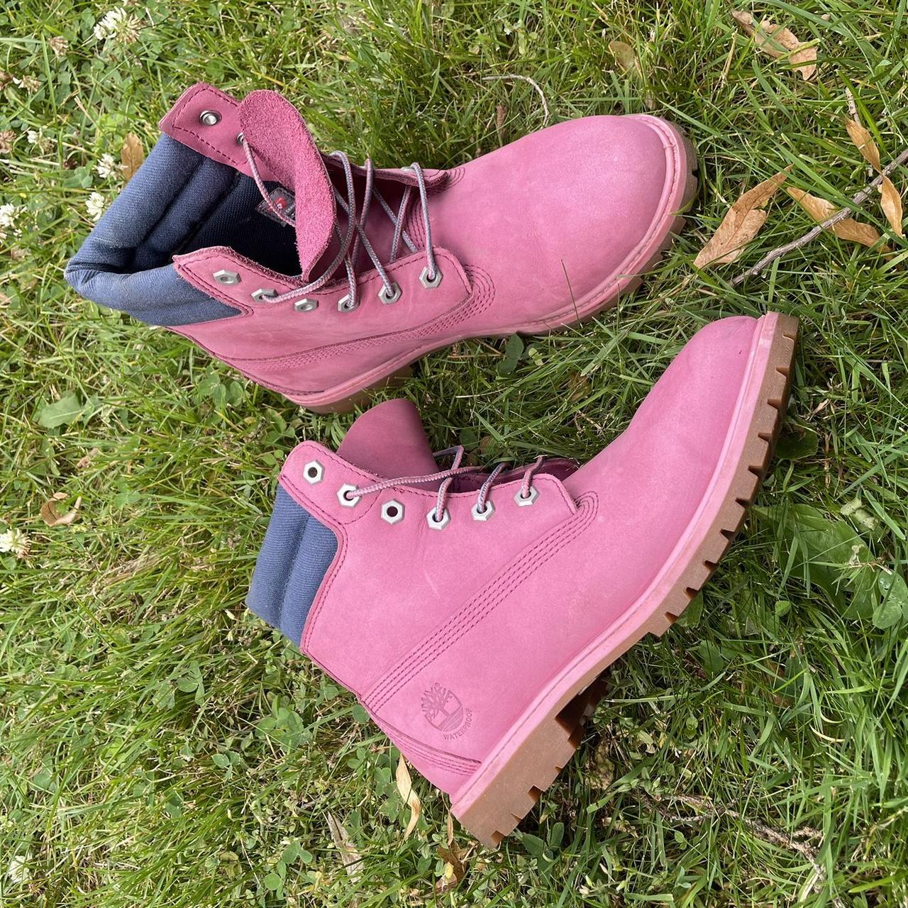 希少！激レア！早い者勝ち☆ティンバーランドピンク色 正規品 TIMBERLAND BOOT CLASSIC | Pink size 9 *US Women's | Depop