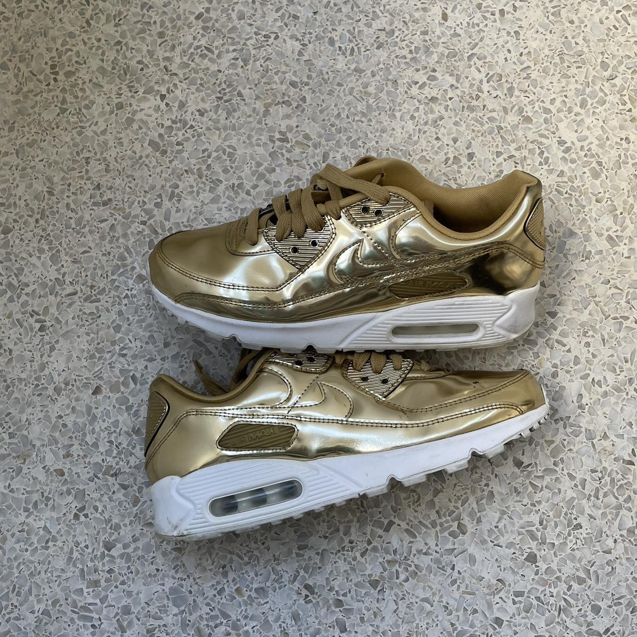 Nike gold trainers womens best sale