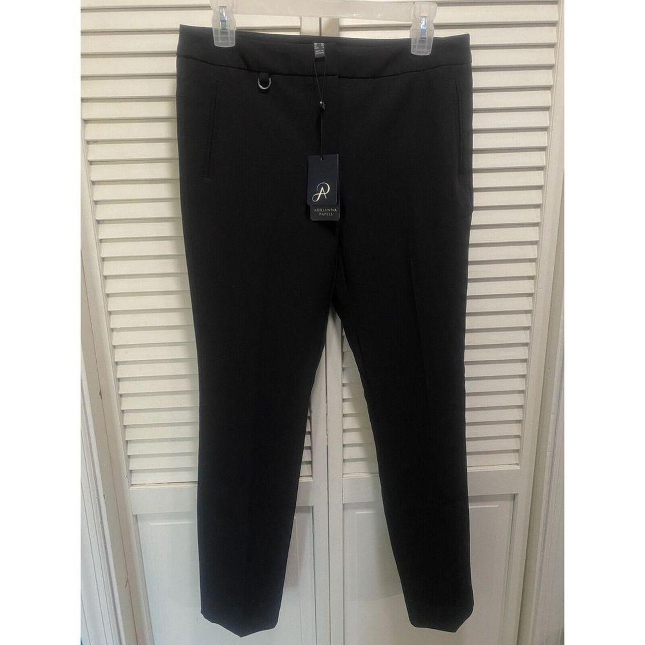 Adrianna Papell Straight Leg Black Dress Pants Flat. Depop