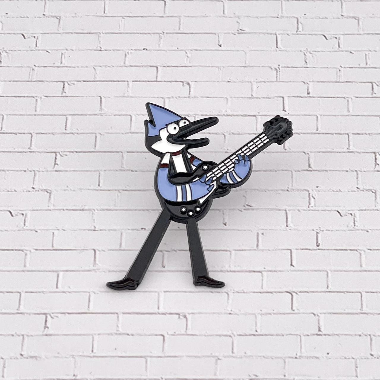 Regular Show Enamel Pin Mordecai With A Guitar - Depop