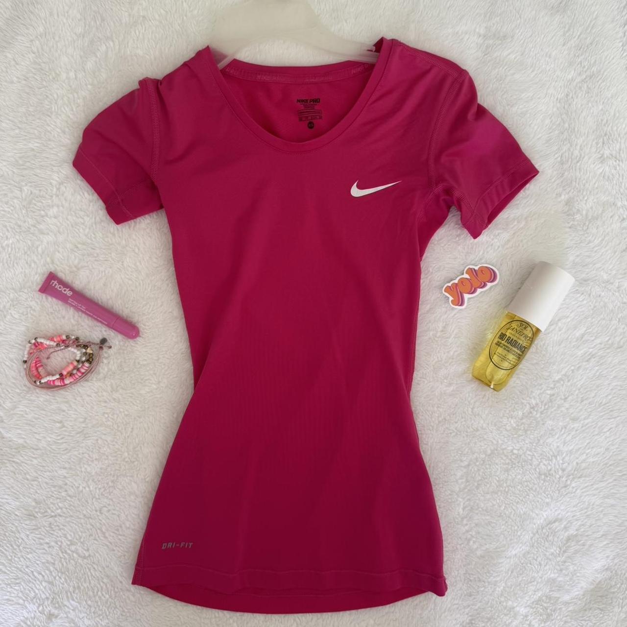 digital pink nike shirt