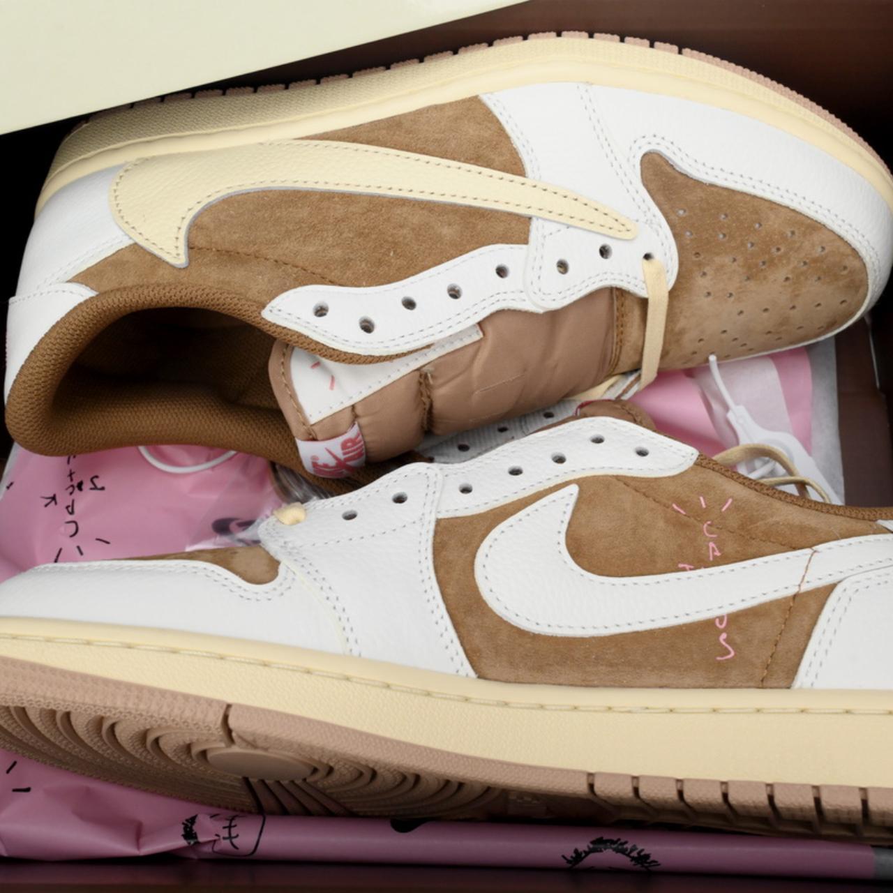 Travis Scott x Air Jordan 1 Low OG Sail Shy Pink | Depop Travis Scott x Air Jordan 1 Low OG Sail Shy Pink | Depop