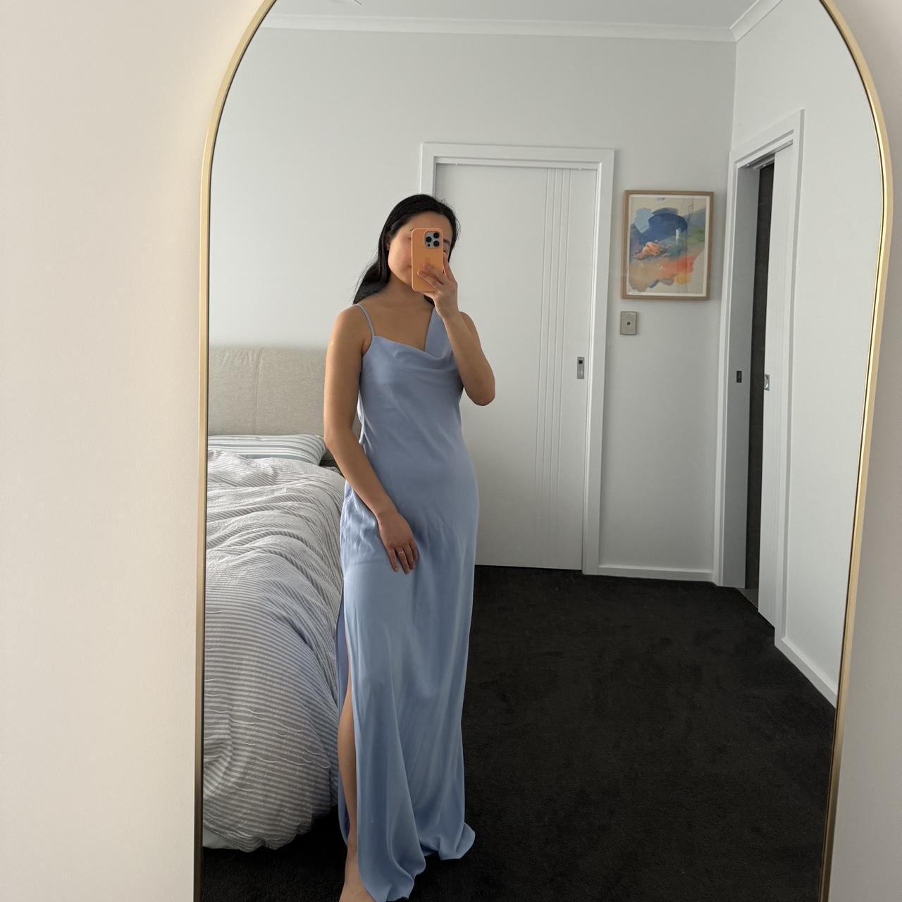 Stunning Keepsake maxi powder blue gown with a. Depop