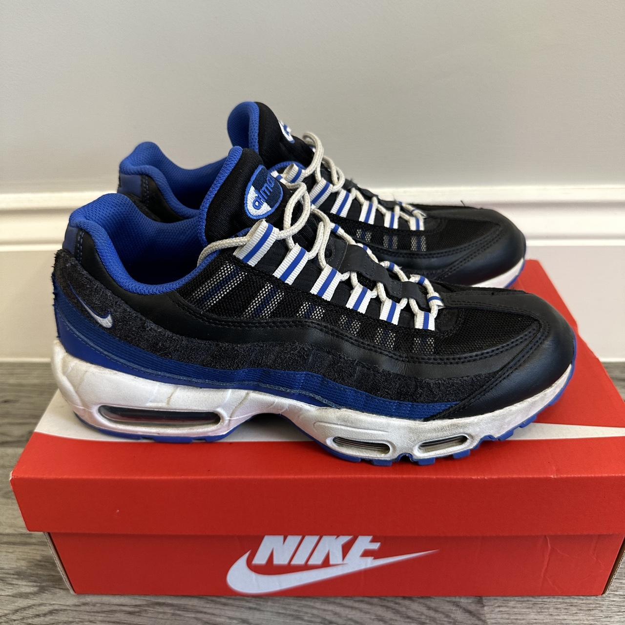 BLACK AND BLUE NIKE 95s 100s SIZE 9 LIKE