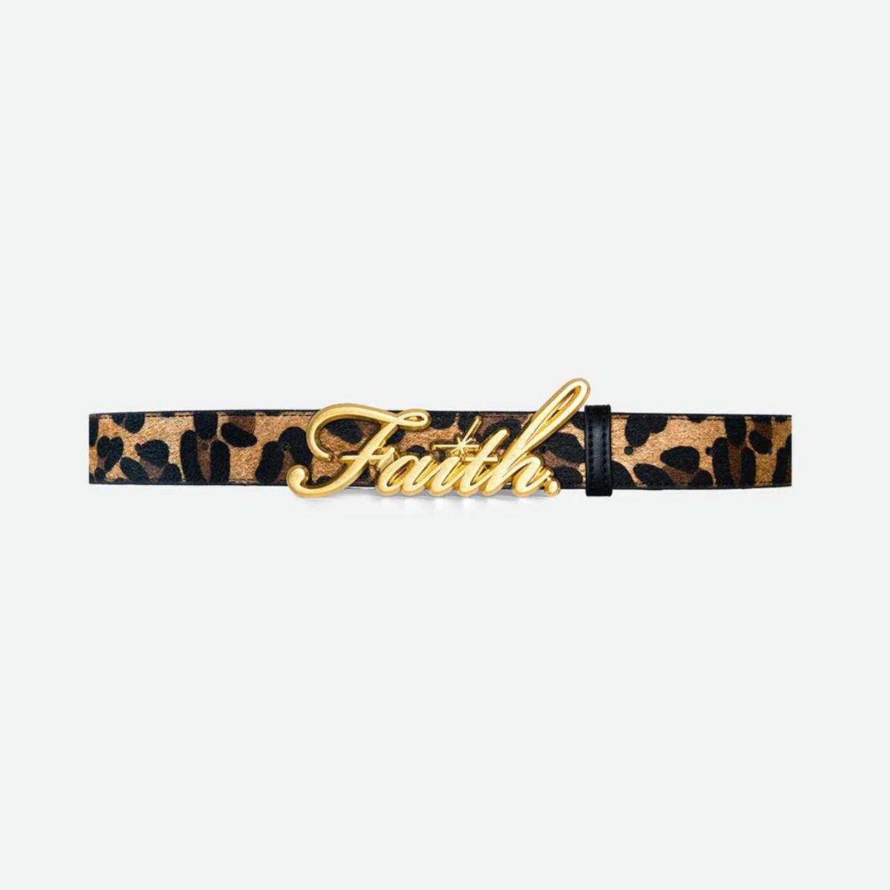 Faith by Luis Gold Leopard Print Belt Sold out on | Depop