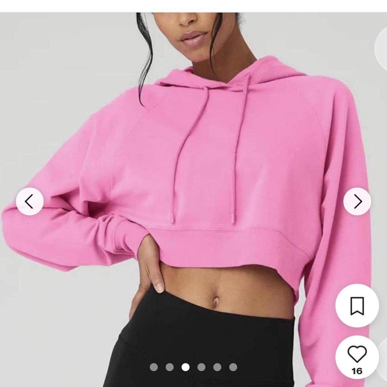 Alo yoga Pink crop hoodie online