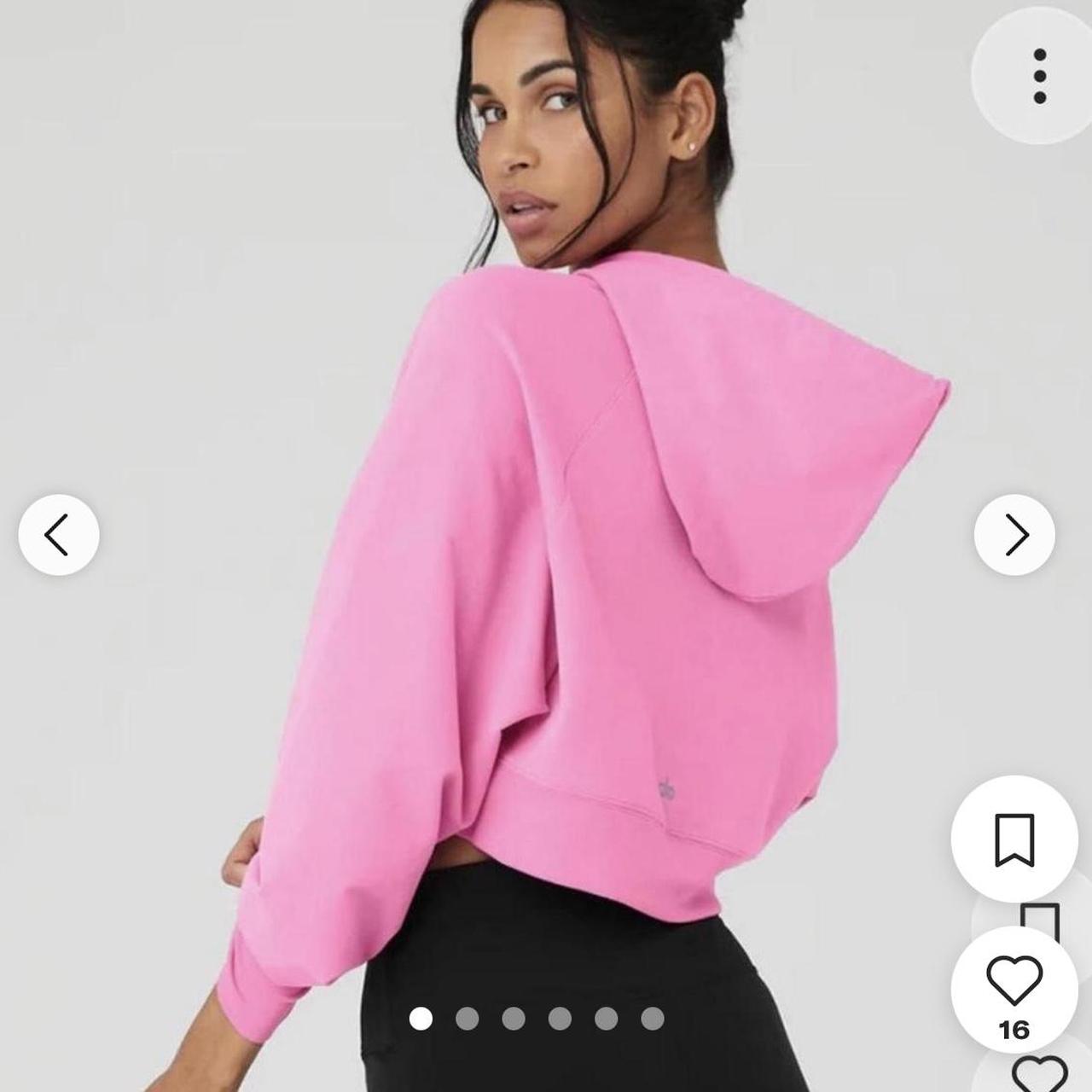 small alo yoga double take cropped hoodie in | Depop