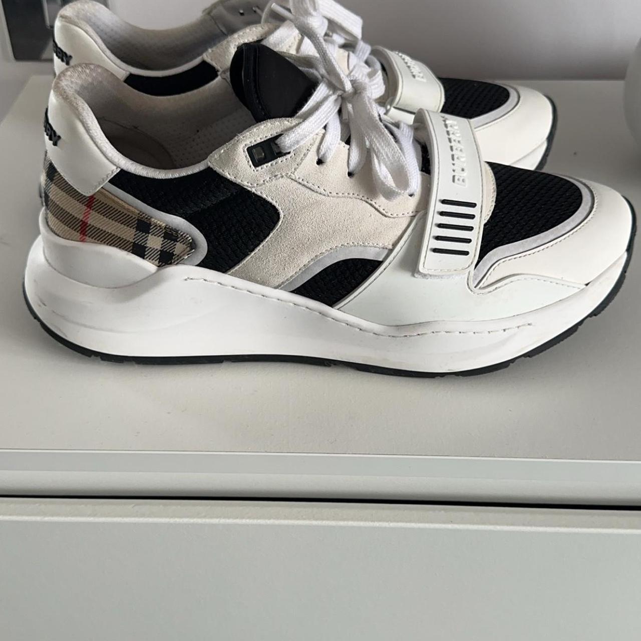Mens burberry shoes size 45 worn a few times | Depop