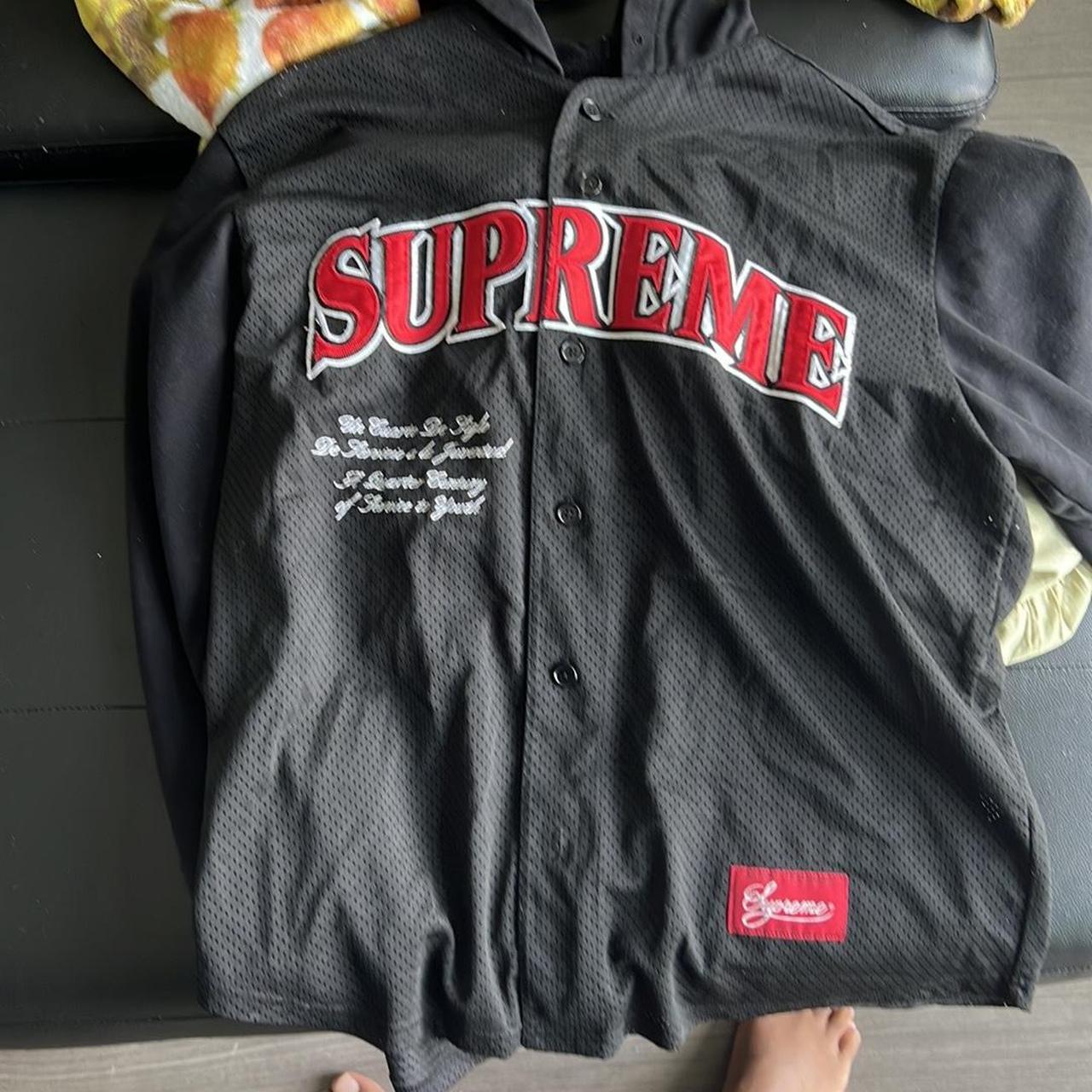 Supreme Mesh Hooded L/S Baseball Jersey