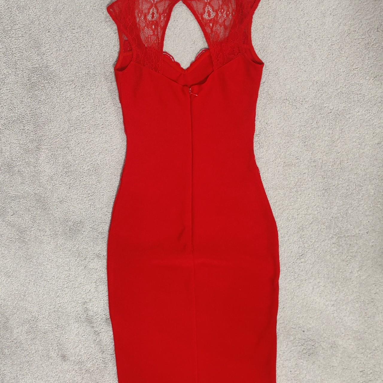 Lipsy London red lace midi dress, Gorgeous