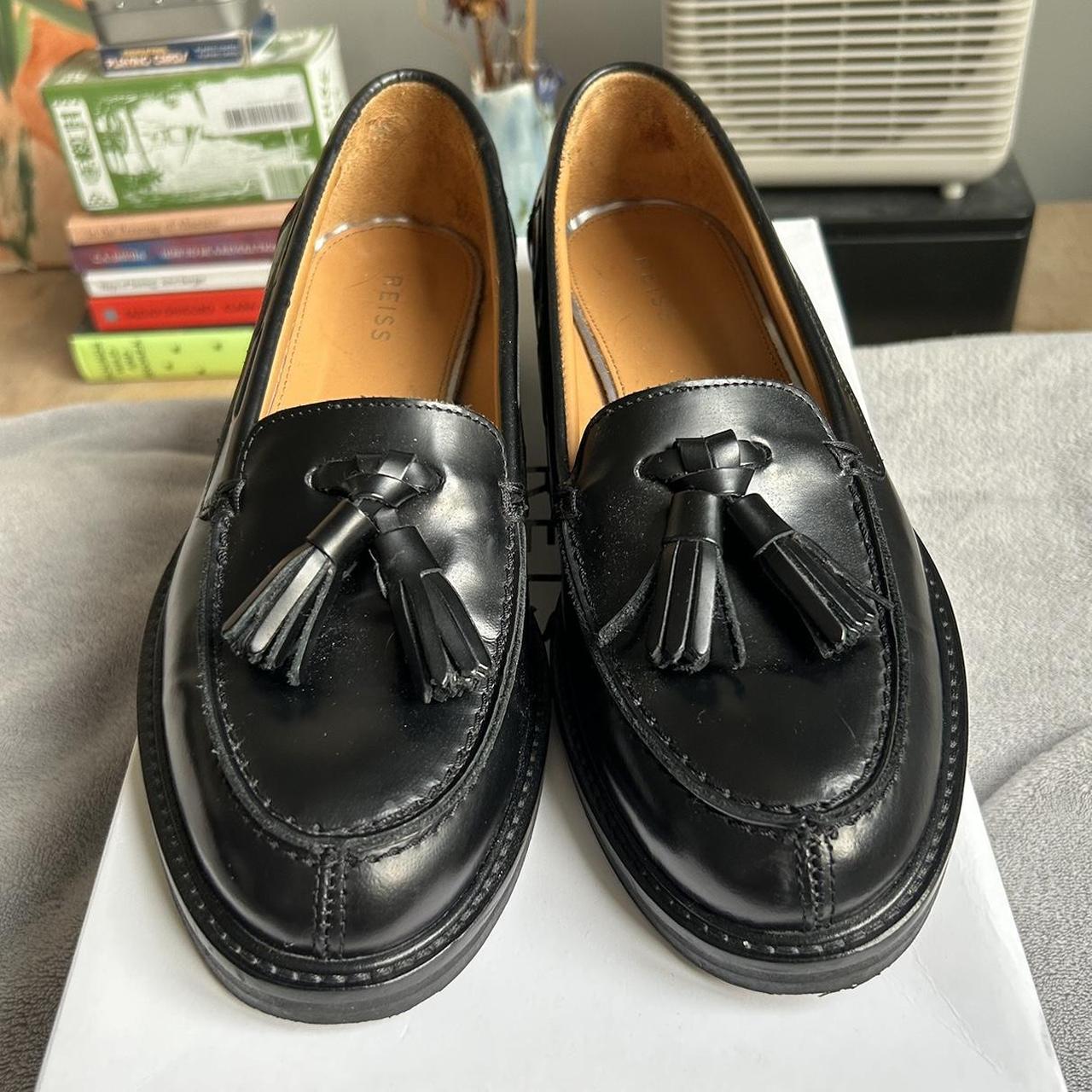 Stunning Reiss leather loafer Size 6 Worn once so... - Depop