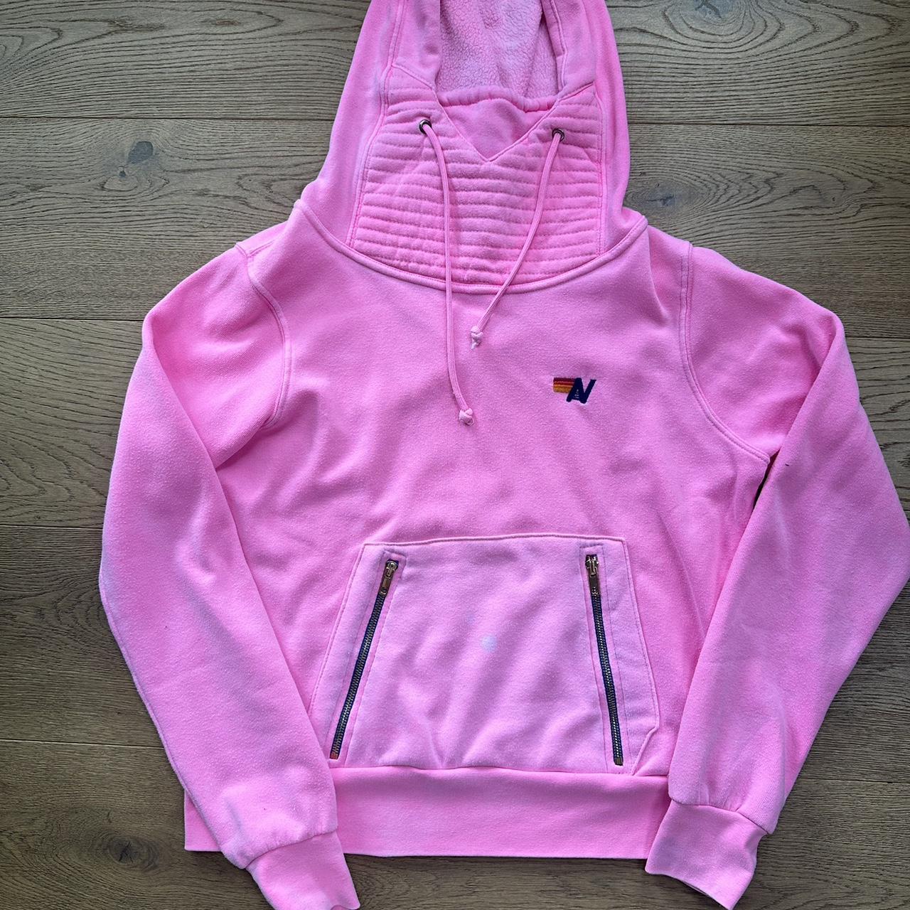 Aviator Nation Ninja Pullover Hoodie Neon Pink