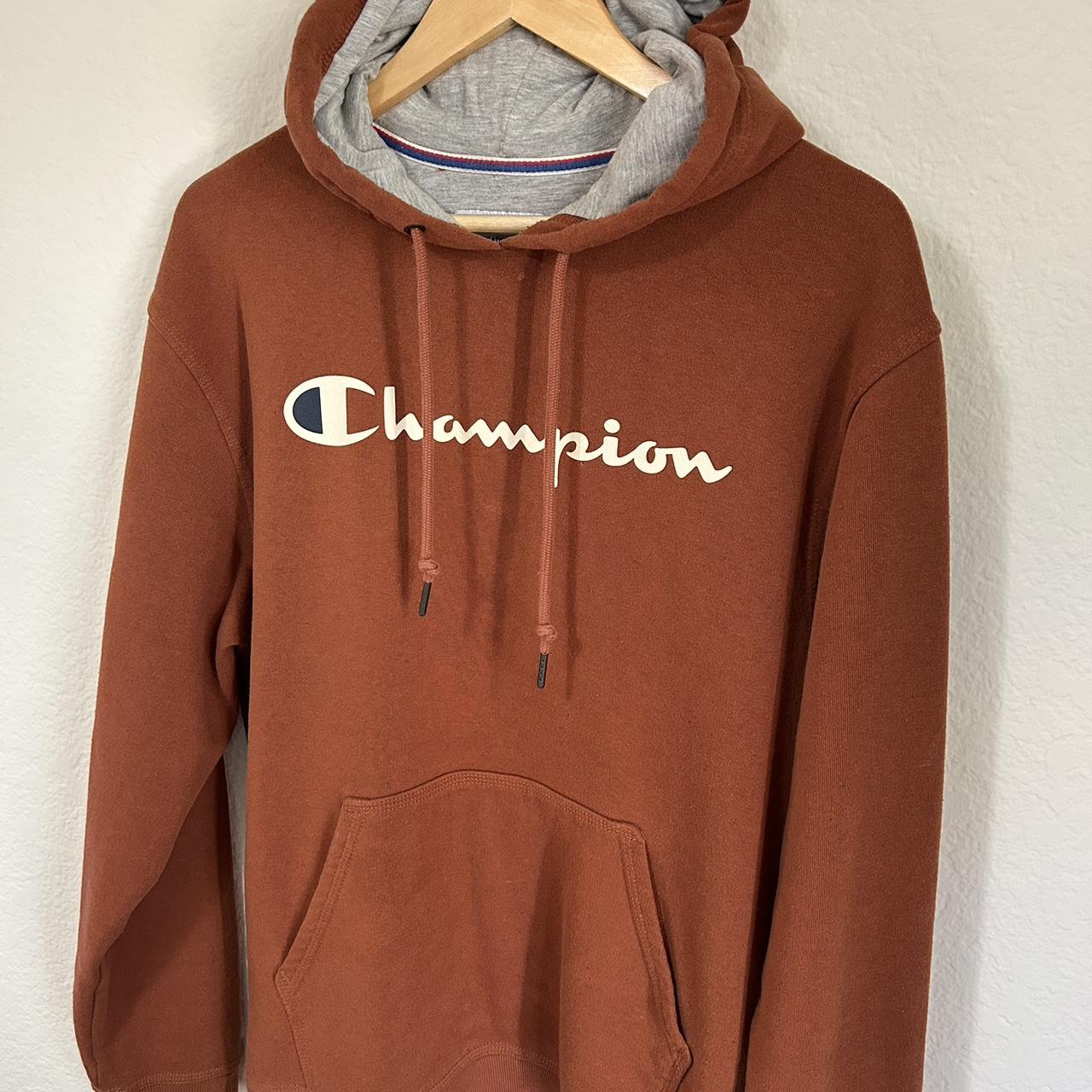 Champion Hoodie. Rust Orange. Medium