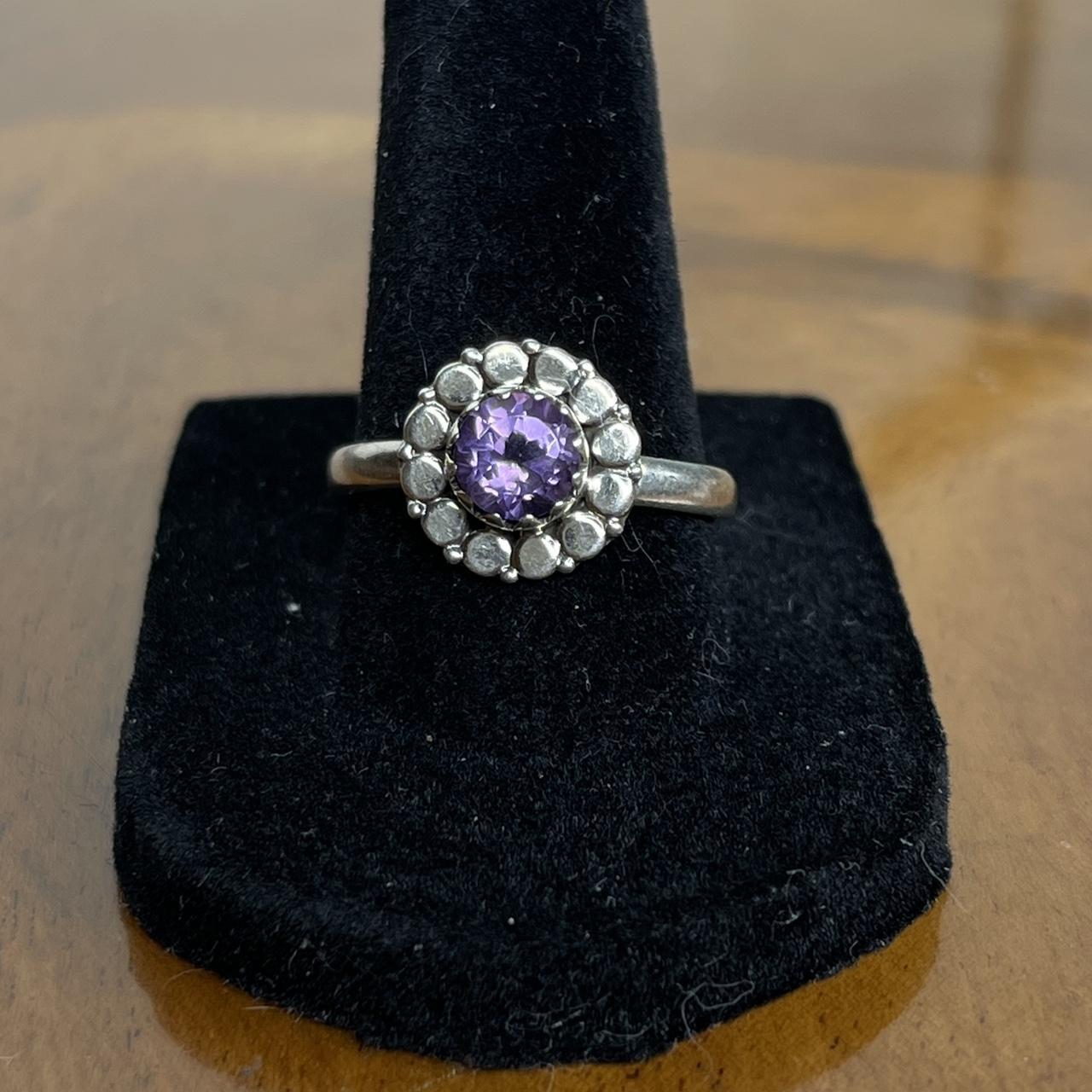 Women's Ring - Silver/Purple – Solid sterling sil… - image 1