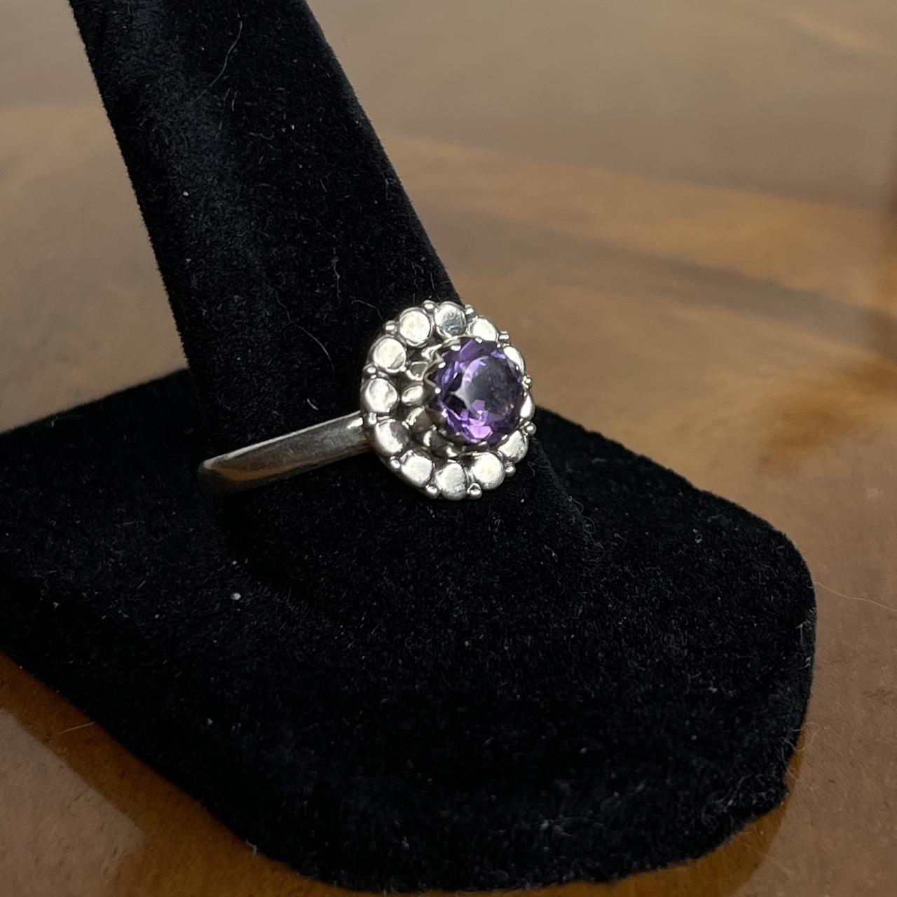 Women's Ring - Silver/Purple – Solid sterling sil… - image 2