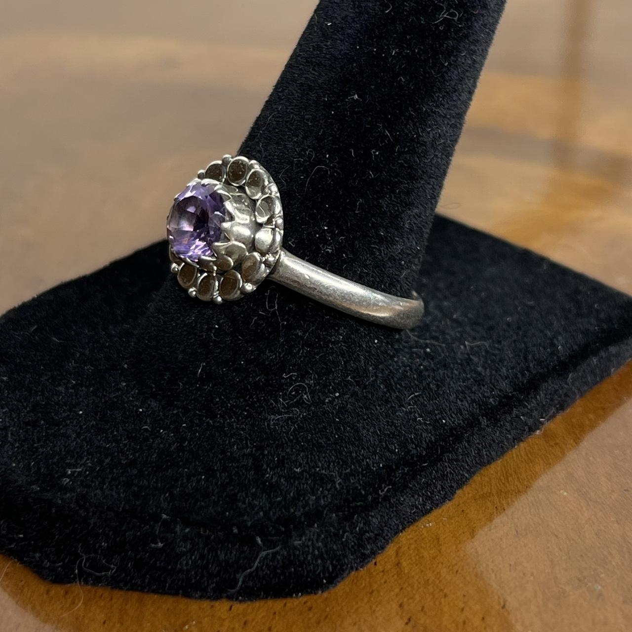 Women's Ring - Silver/Purple – Solid sterling sil… - image 3