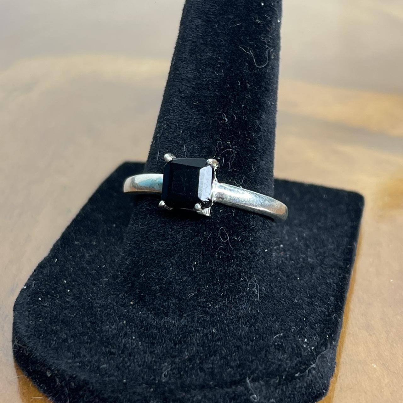 Women's Ring - Silver/Black – Solid sterling silv… - image 2