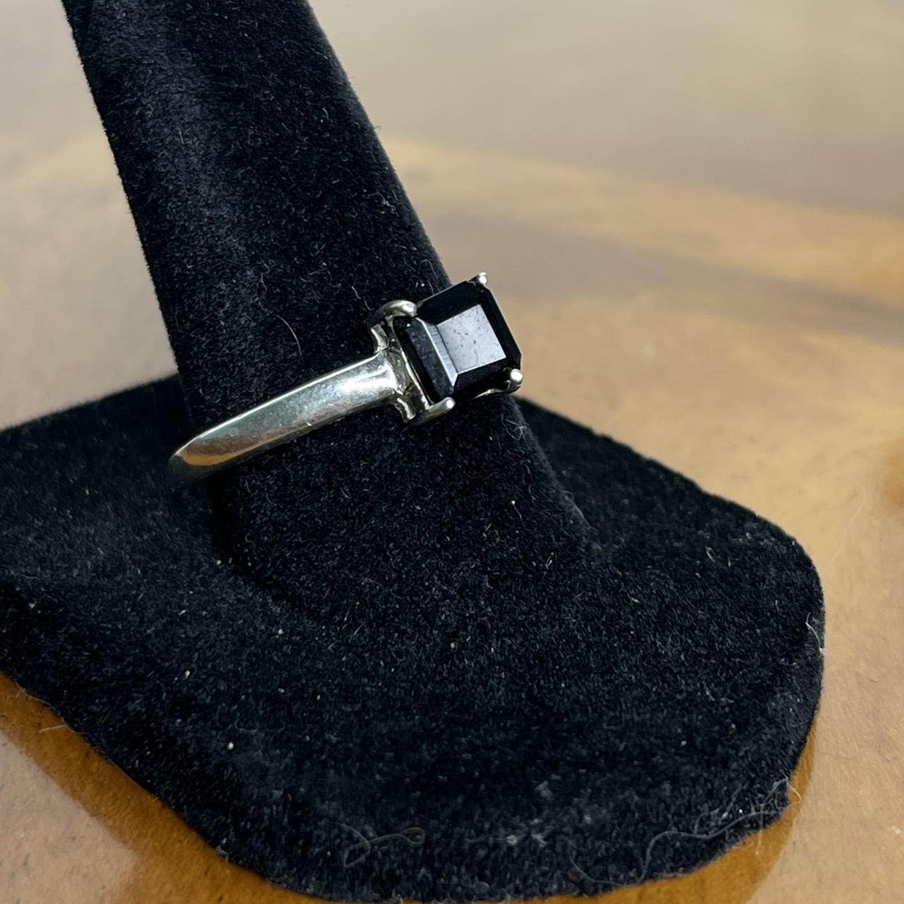 Women's Ring - Silver/Black – Solid sterling silv… - image 3