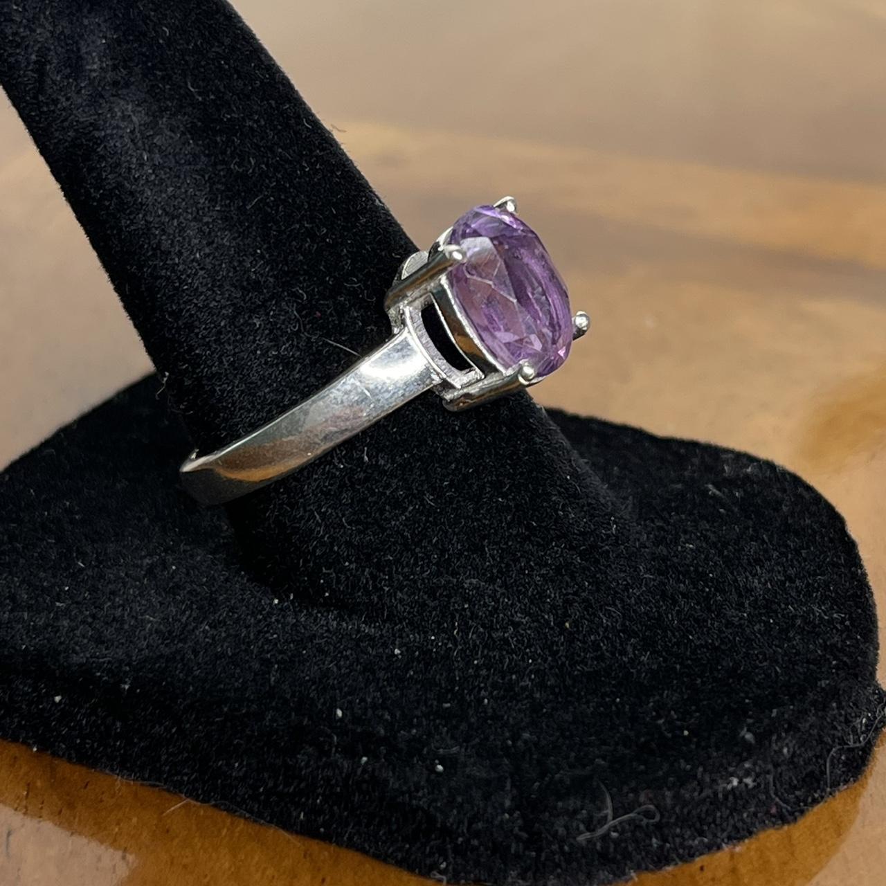 Women's Ring - Silver/Purple – Solid sterling rin… - image 3