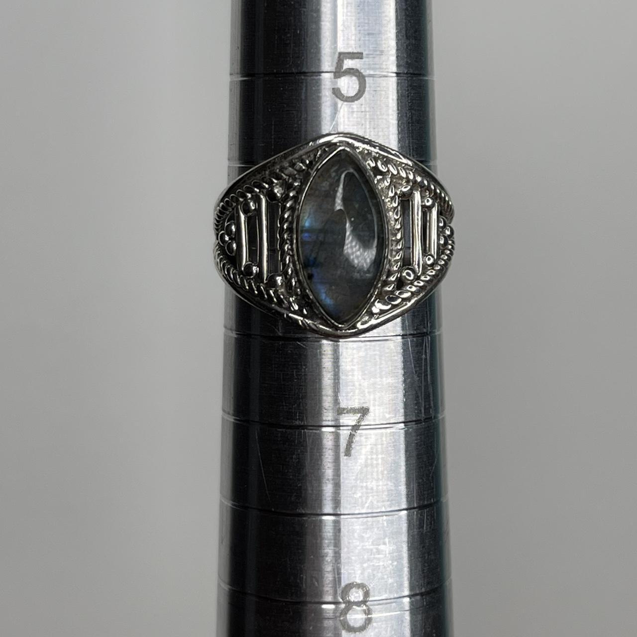 Women's Ring - Silver/Blue – Solid sterling ring … - image 5