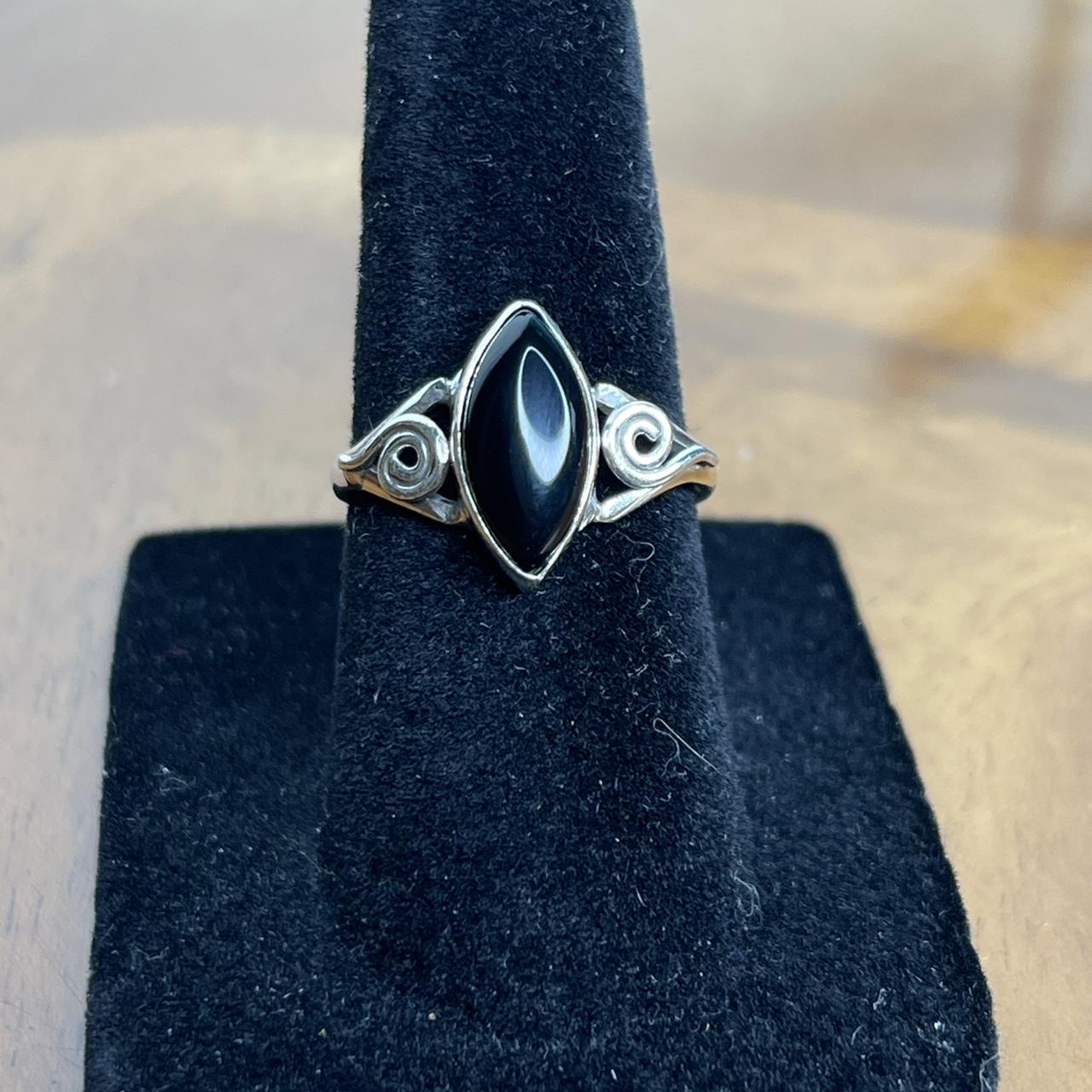 Women's Ring - Black/Silver – Solid sterling silv… - image 1