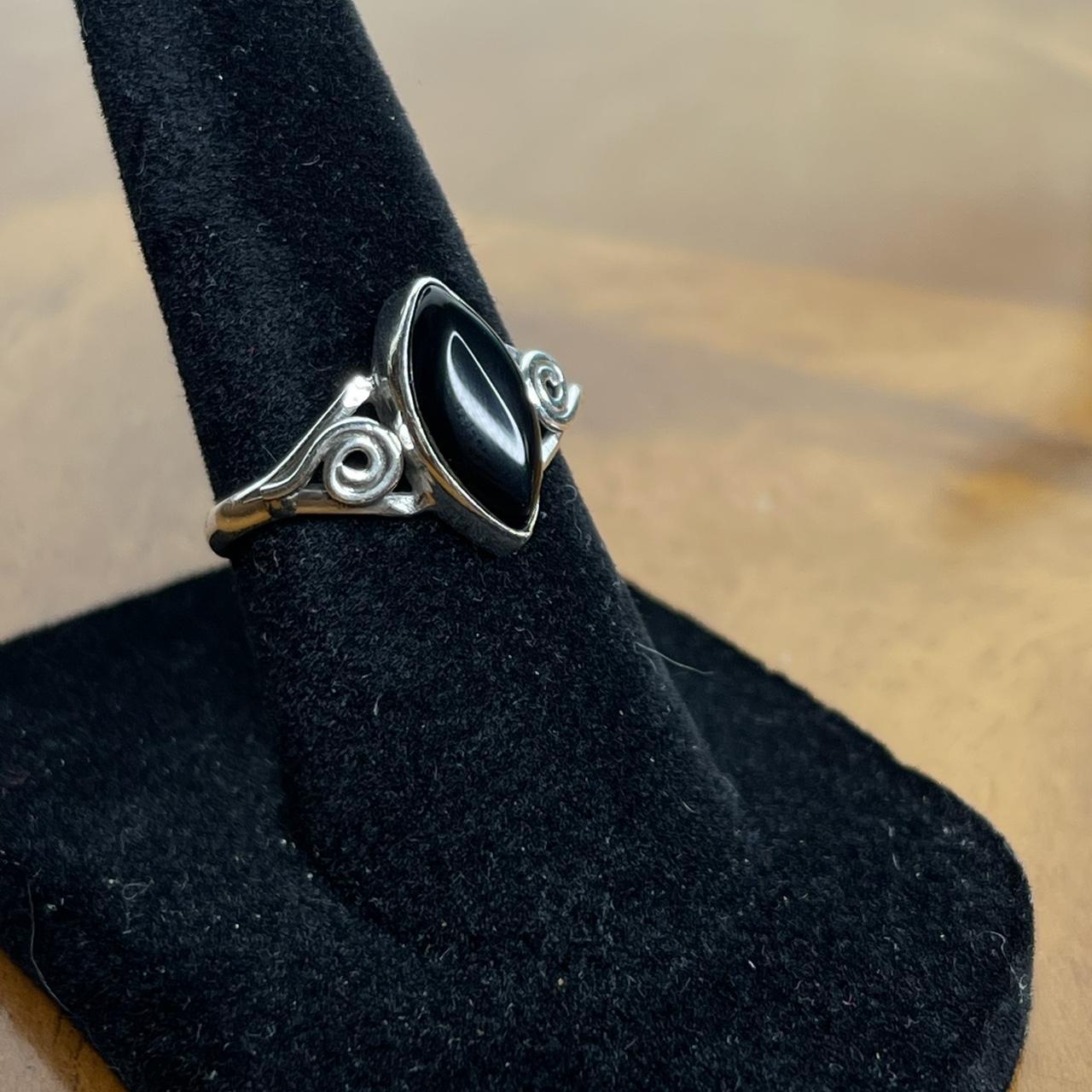 Women's Ring - Black/Silver – Solid sterling silv… - image 2