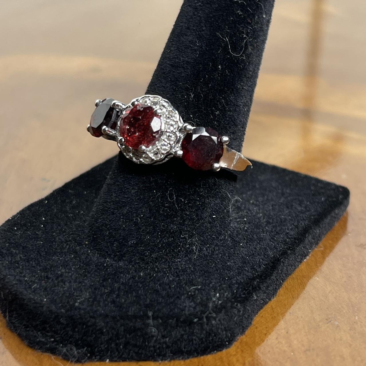 Women's Ring - Red/Silver – Solid sterling silver… - image 2