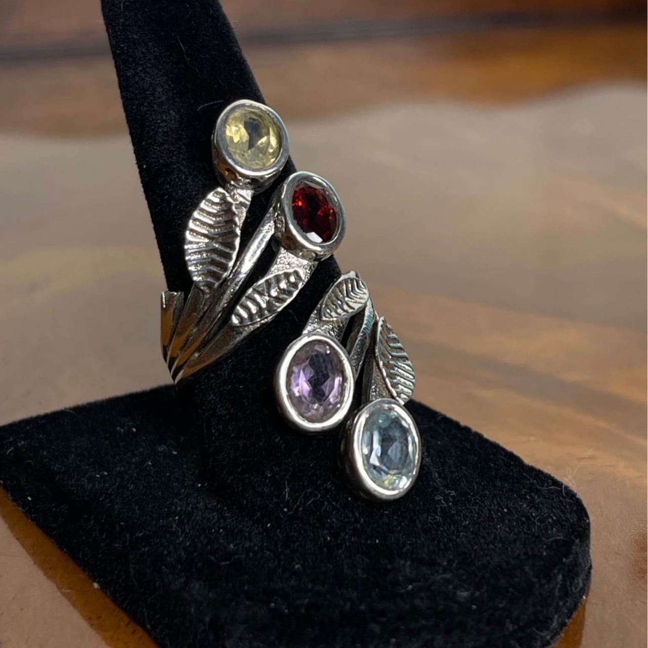 Women's Ring - Silver/Multi – Solid sterling silv… - image 2