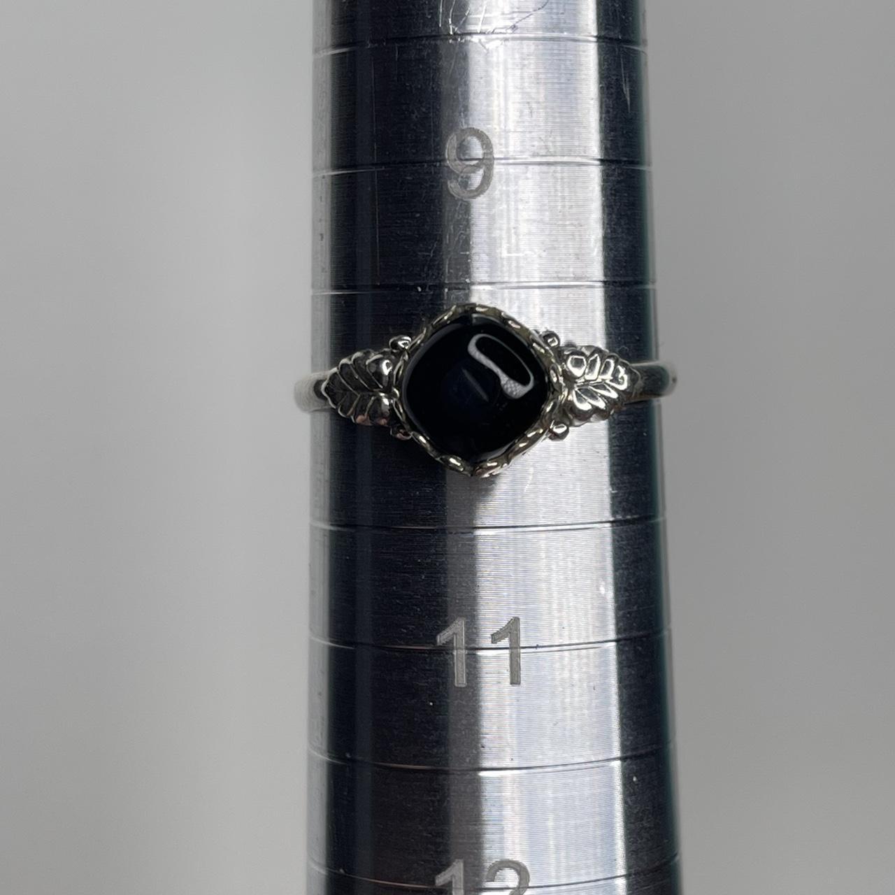 Women's Ring - Silver/Black – Solid sterling silv… - image 4