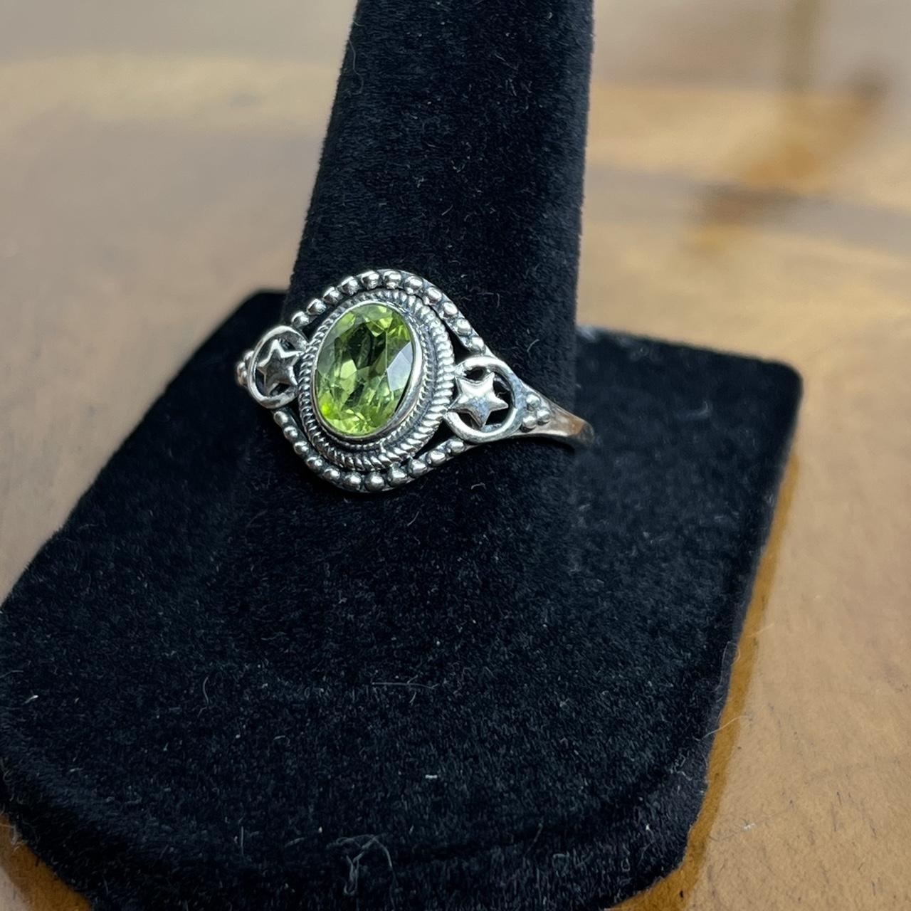 Women's Ring - Silver/Green – Solid sterling silv… - image 3