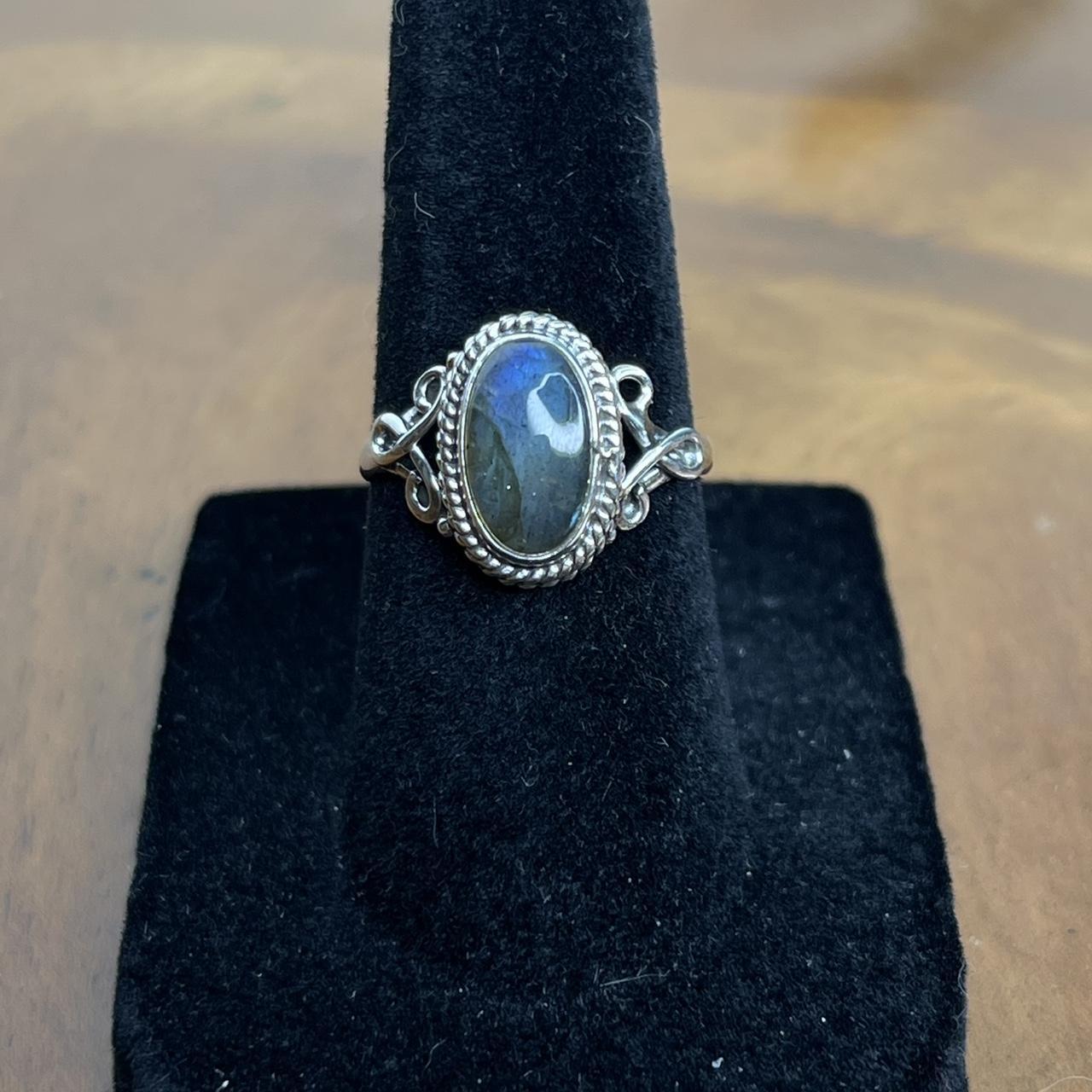 Men's Ring - Silver/Grey – Solid sterling silver … - image 1