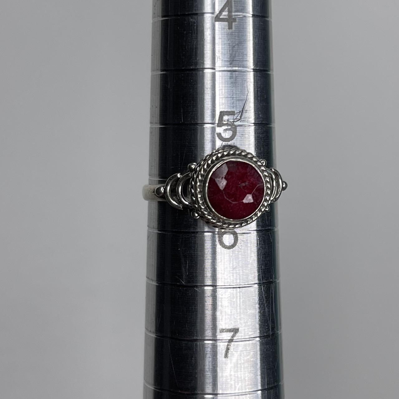 Women's Ring - Silver/Red – Solid sterling silver… - image 4